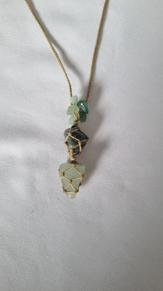 Handmade crystal necklace