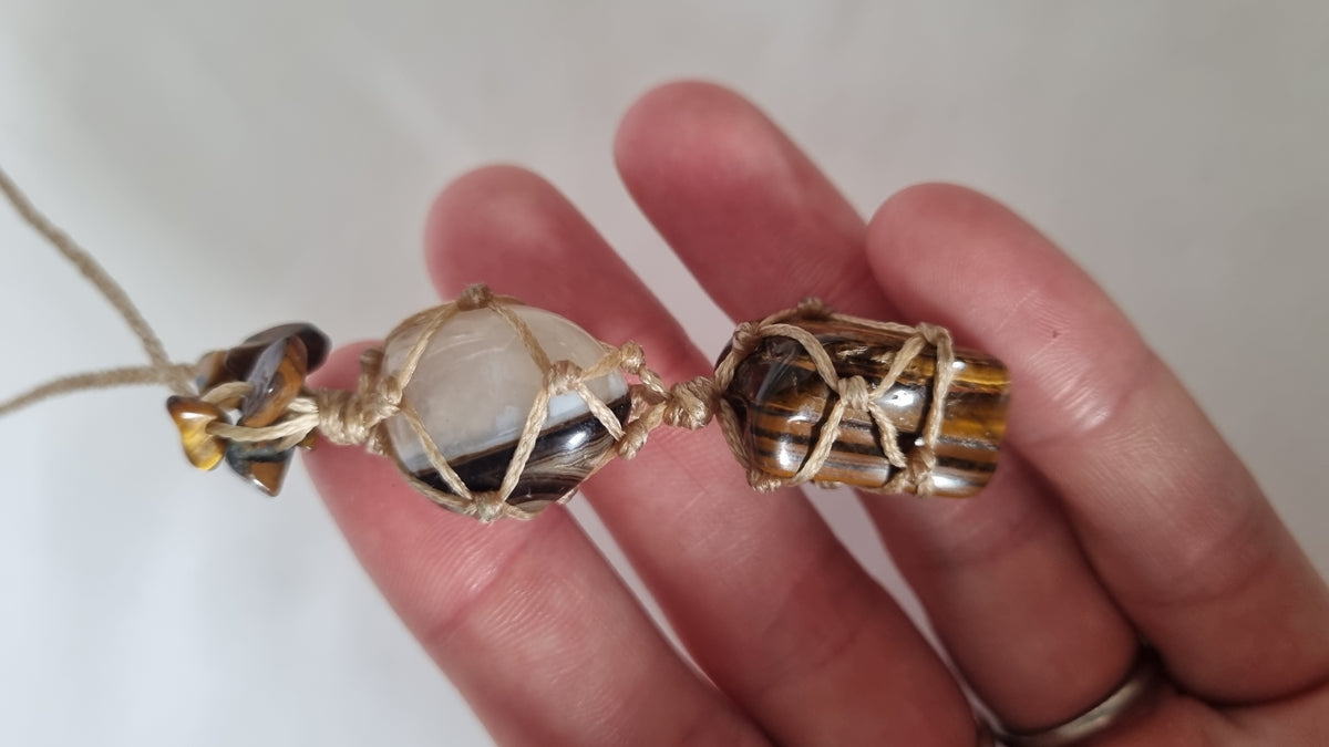 Handmade crystal necklace