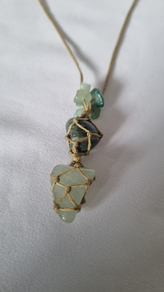 Handmade crystal necklace