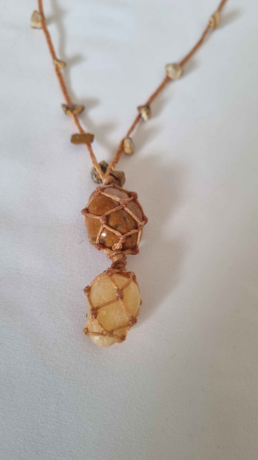 Handmade crystal necklace