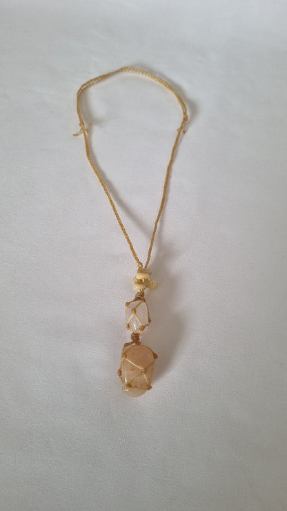 Handmade crystal necklace