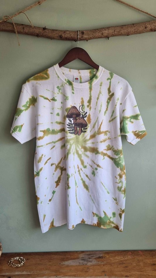 Tie Dye Mushroom T-Shirt - 100% Cotton | Woven Wild