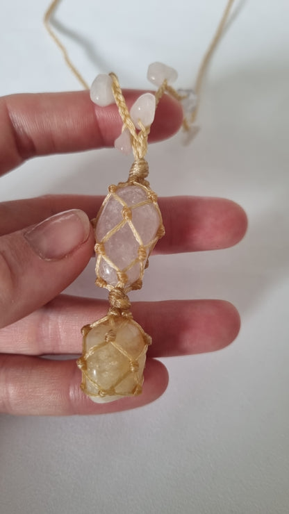 Handmade crystal necklace