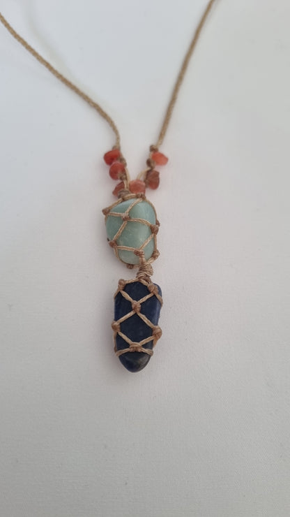 Handmade crystal necklace