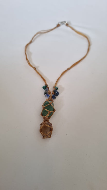 Handmade crystal necklace