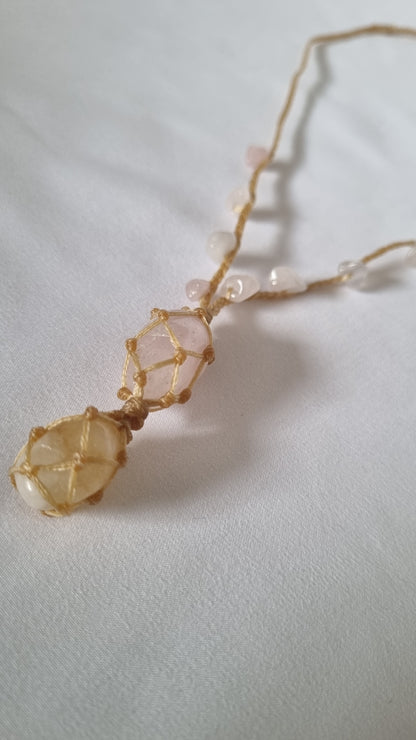 Handmade crystal necklace