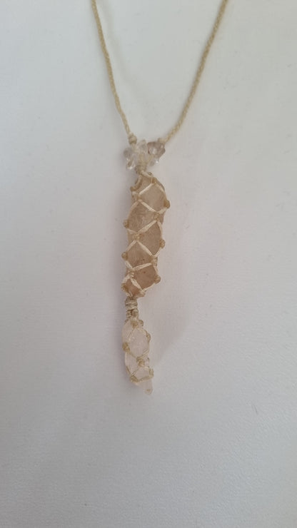 Handmade crystal necklace