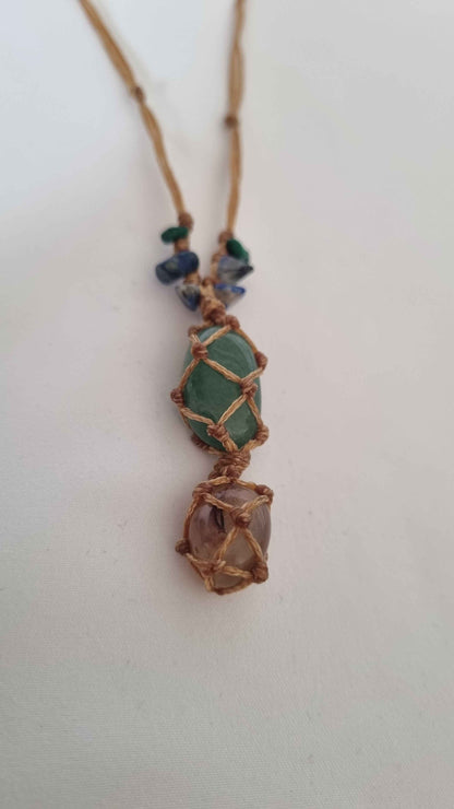 Handmade crystal necklace