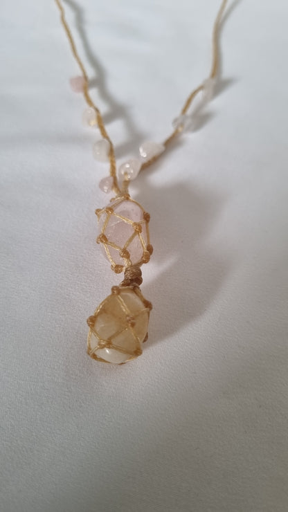 Handmade crystal necklace
