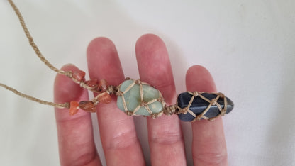 Handmade crystal necklace