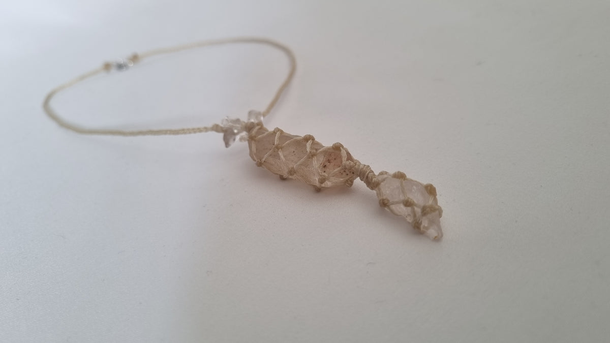 Handmade crystal necklace
