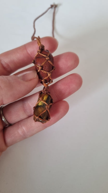 Handmade crystal necklace