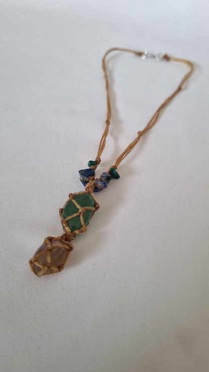 Handmade crystal necklace
