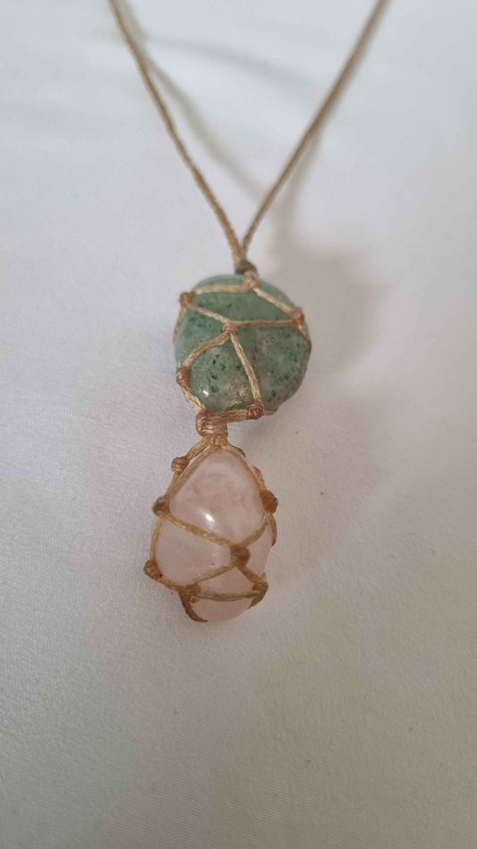 Handmade crystal necklace