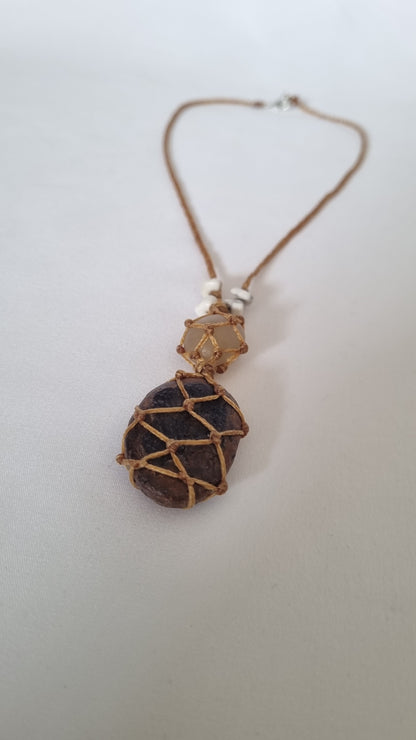 Handmade crystal necklace