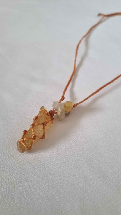 Handmade crystal necklace