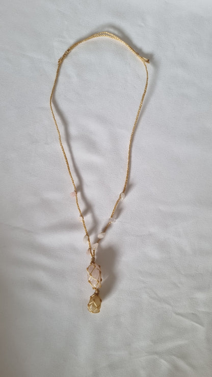 Handmade crystal necklace