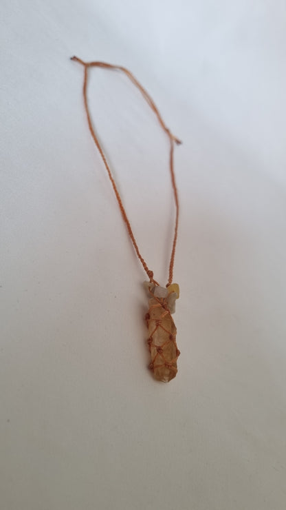Handmade crystal necklace