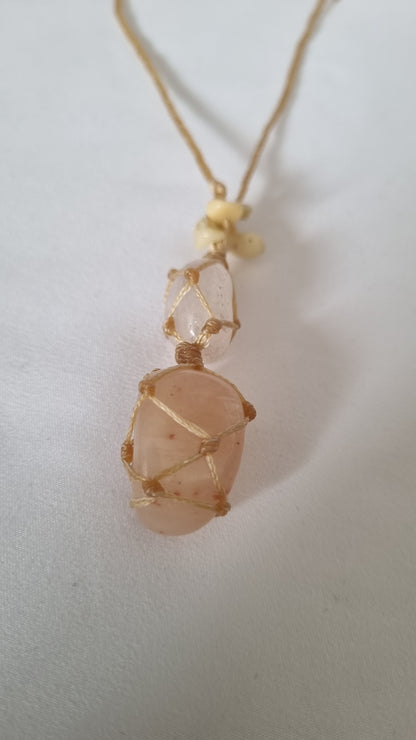 Handmade crystal necklace