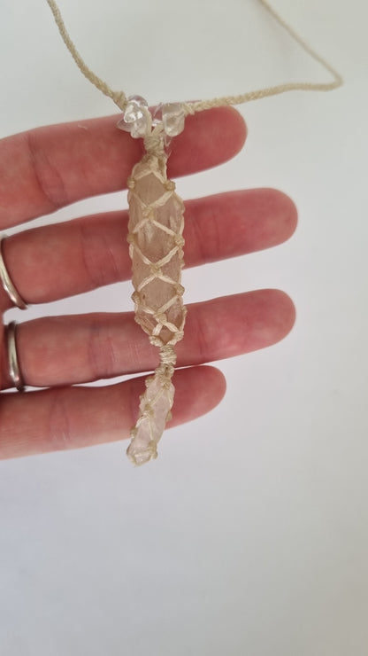 Handmade crystal necklace