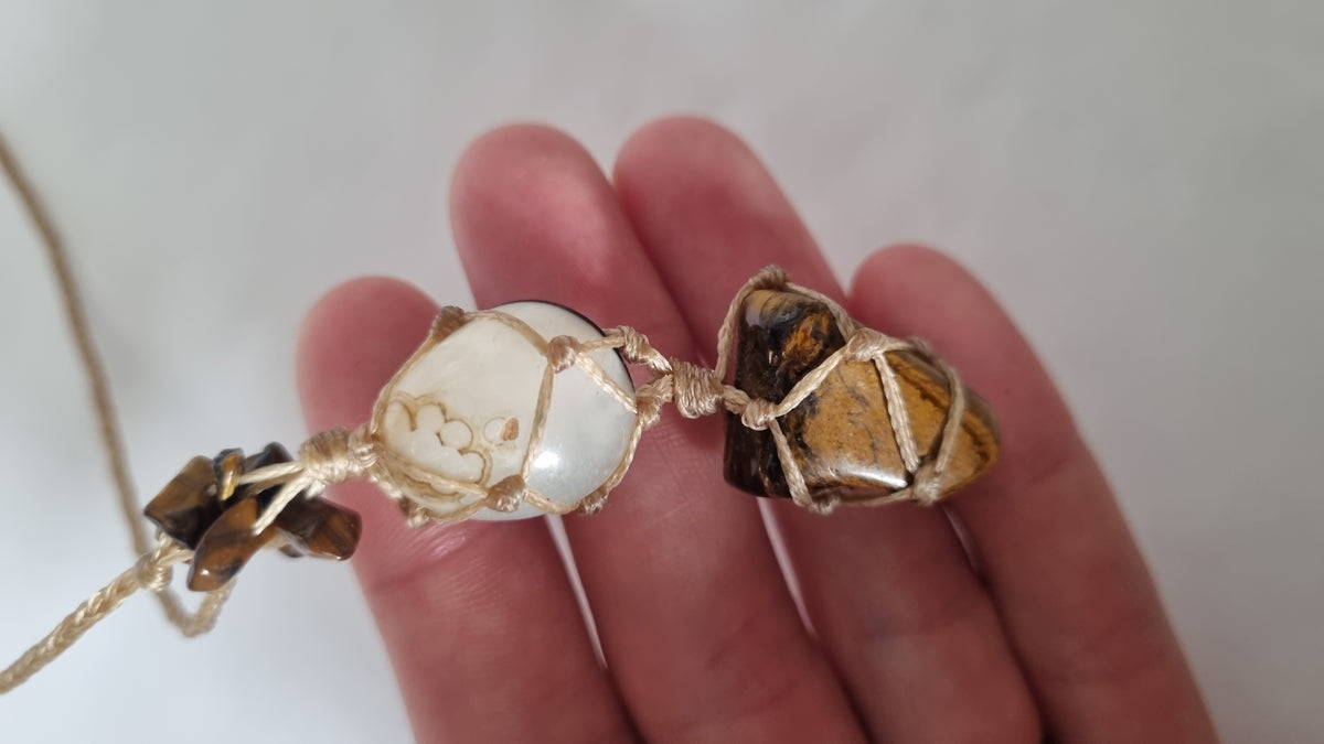 Handmade crystal necklace